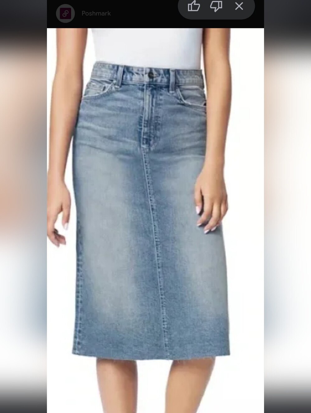 Joe's Jeans Light Blue Denim Waistband with Care Tag